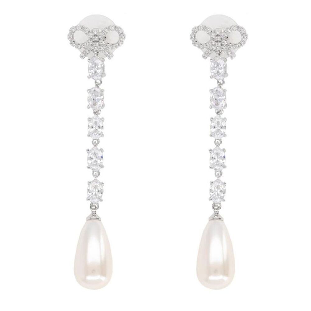 Self-Portrait Women Self-Portrait Women "Bow Pearl Droplet" Earrings